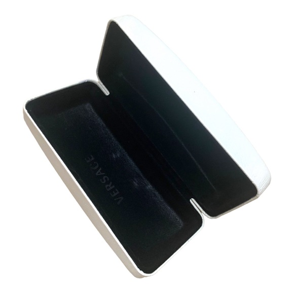 VTG VERSACE Cream White Large Gold Eyeglasses Sunglasses Hard Shell Travel Case - Picture 6 of 7